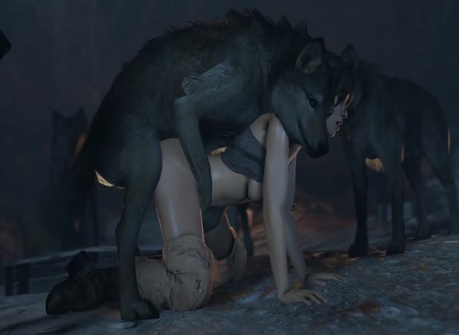Video :Lady giving blowjob to big dog dick and have dog sex